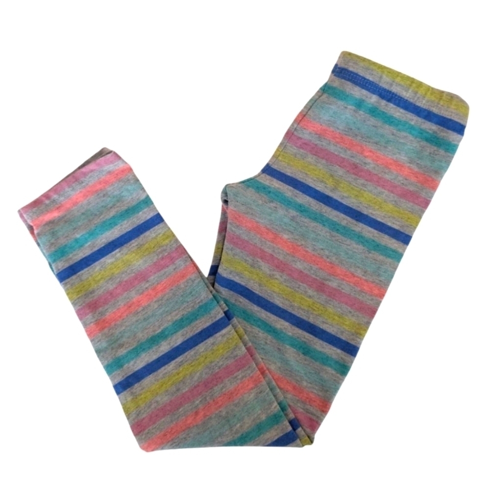 Cat & Jack Colorful  Cotton Girls Striped Kids Leggings Size 5T
